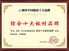 实至名归 千山木业独揽“十大环保品牌”等多项荣誉