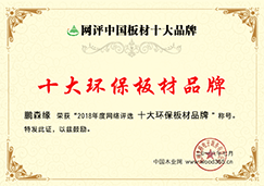 实力见证!鹏森缘斩获“十大环保品牌”等多项殊荣!