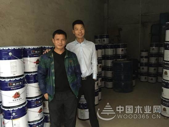 南康区家具漆经销商方总到广东堡润漆参观考察
