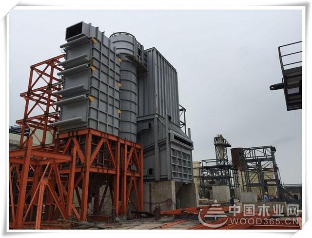 科林木业年产30万立方米刨花板生产线即将竣