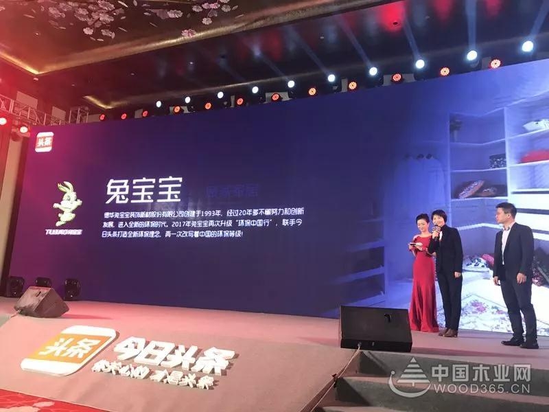 兔宝宝荣获“2017年度影响力品牌”