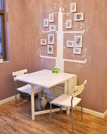 10个小户型餐厅宜家折叠餐桌效果图