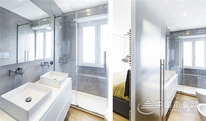 现代简约开放式公寓,72平米两房一厅装修效果图