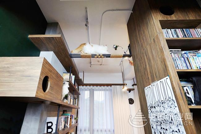 猫奴的工业风之家,75平米一居室小户型装修图