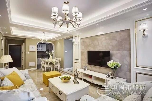 面积不大也是个舒适小家,65平米欧式两房一厅装修效果图