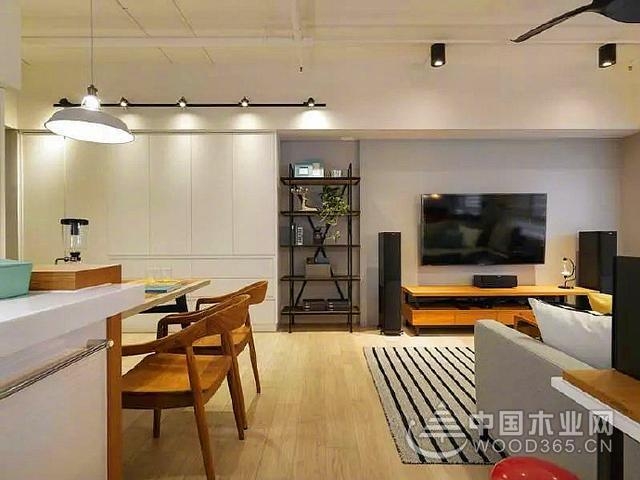 宽敞舒适,100平米现代简约混搭两房一厅装修效果图