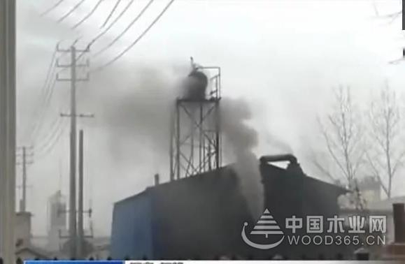 江苏沭阳一木材加工厂废气直排