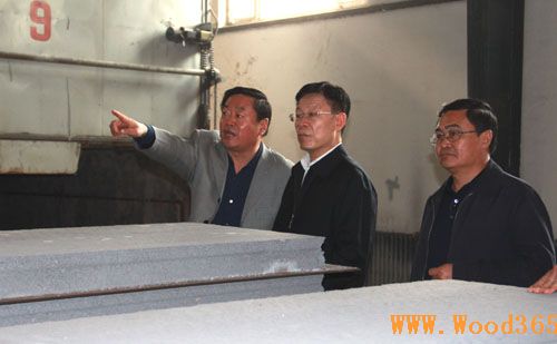 兵团党委组织部长宋浩到德坤公司德华板材厂考察